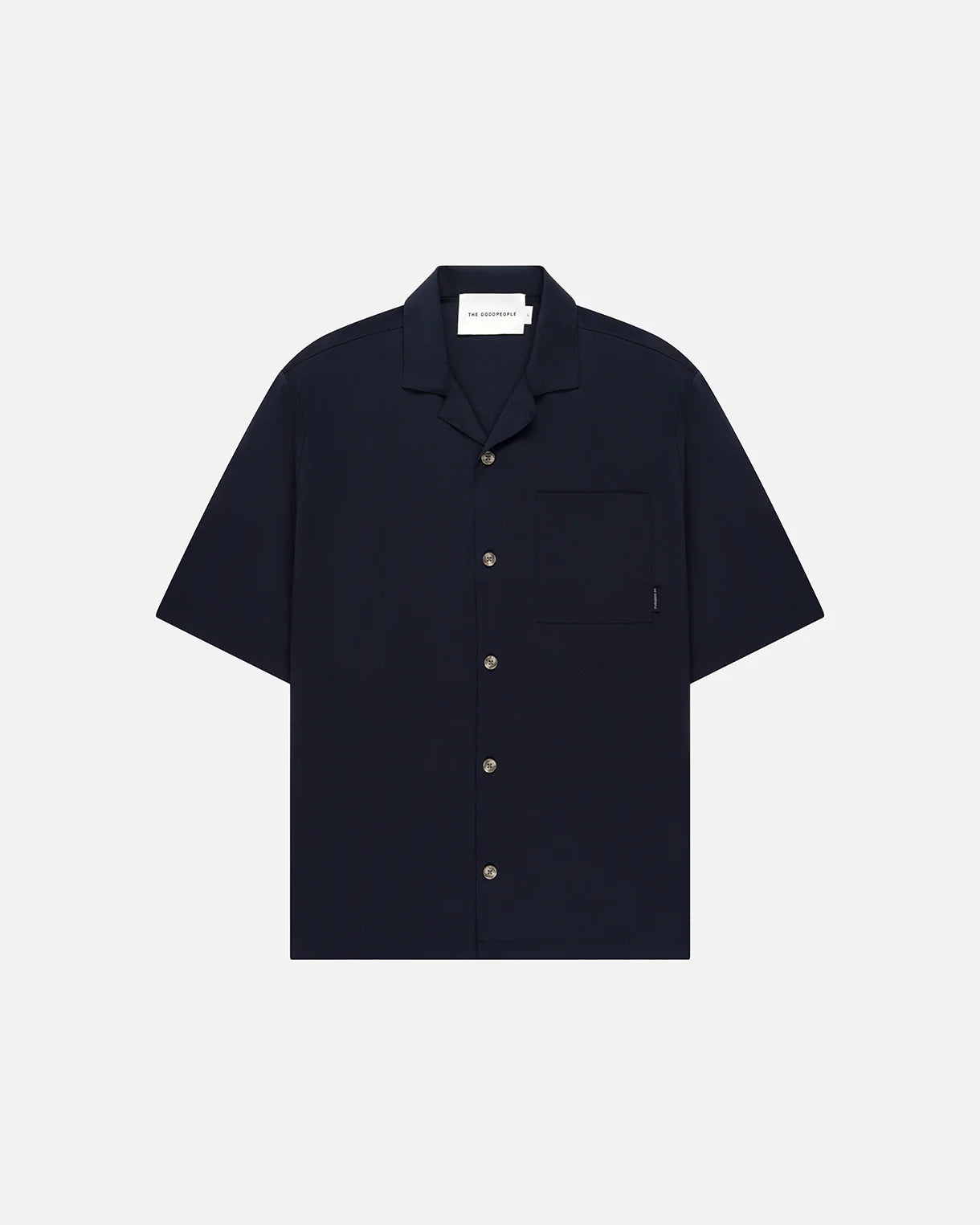 GOOD PEOPLE Sage Seersucker Shirt Navy
