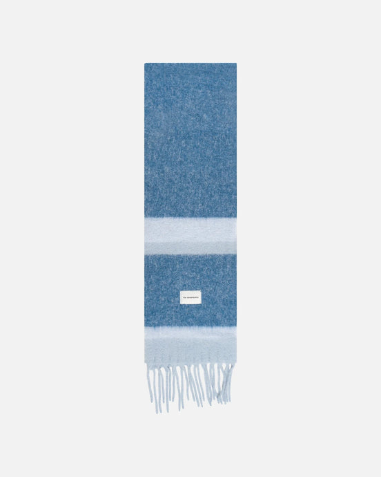 THE GOOD PEOPLE SCARF WOOL STRIPE   Blue