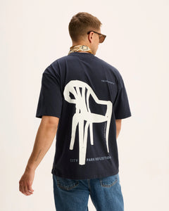 GOOD PEOPLE TAKI ARTWORK TEE Navy