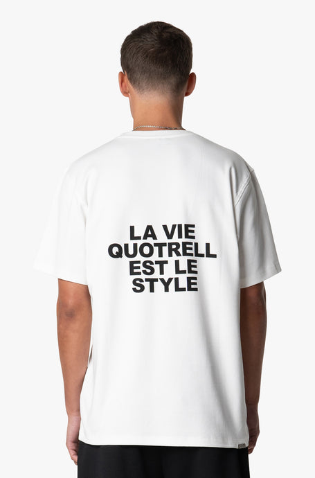 QUOTRELL LA VIE T-SHIRT | WHITE/BLACK