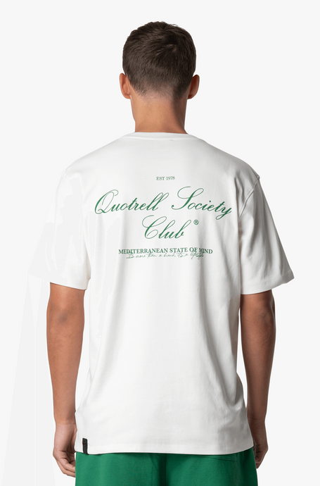 QUOTRELL SOCIETY CLUB T-SHIRT Off White Green