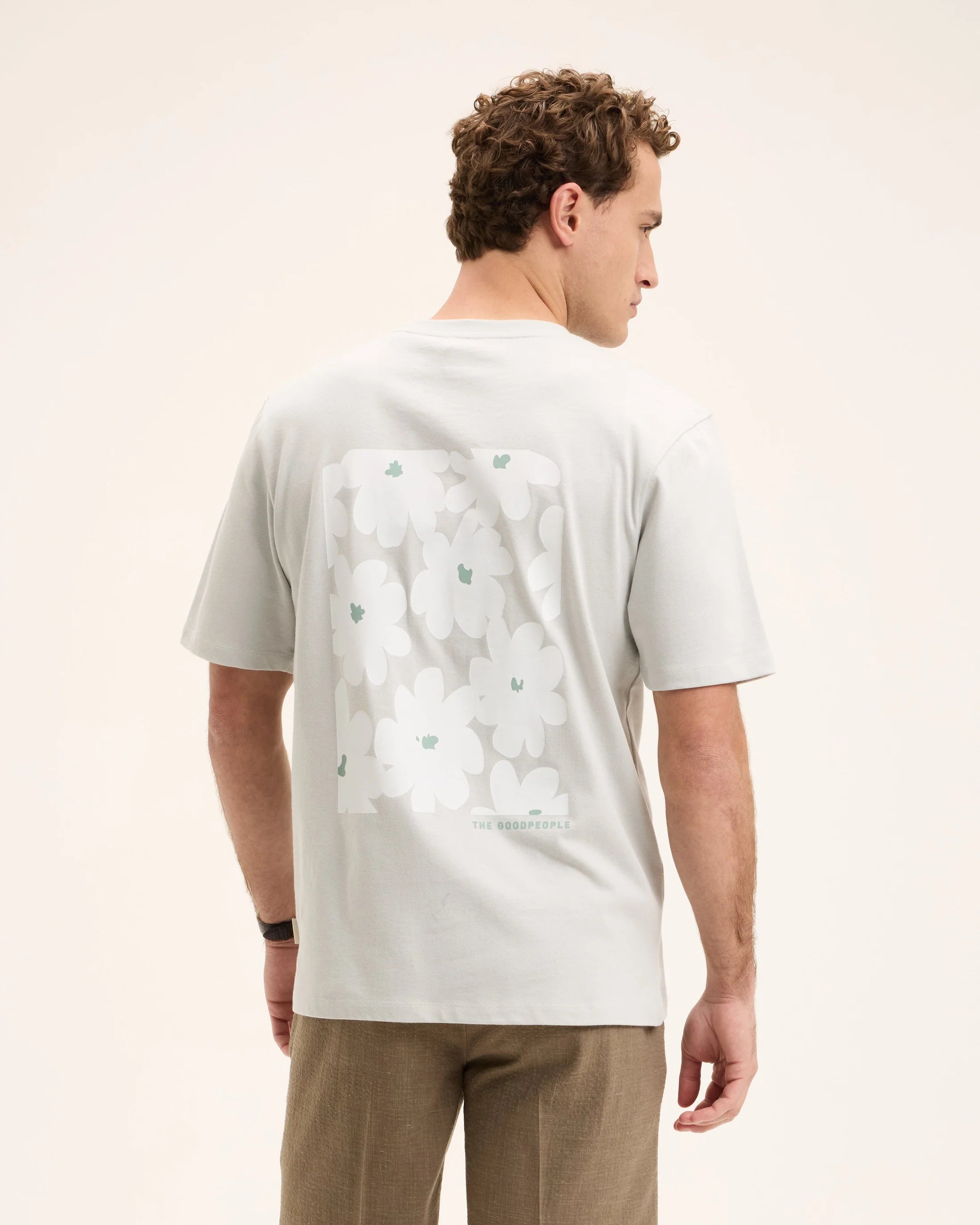 GOOD PEOPLE Tobias Artwork Tee Light Grey