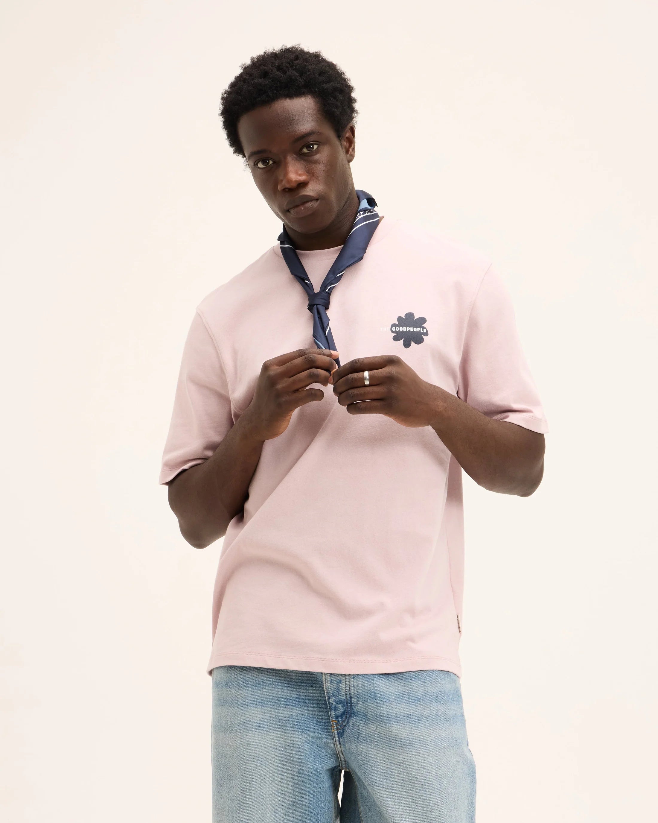 GOOD PEOPLE Tobias Artwork Tee Soft Mauve