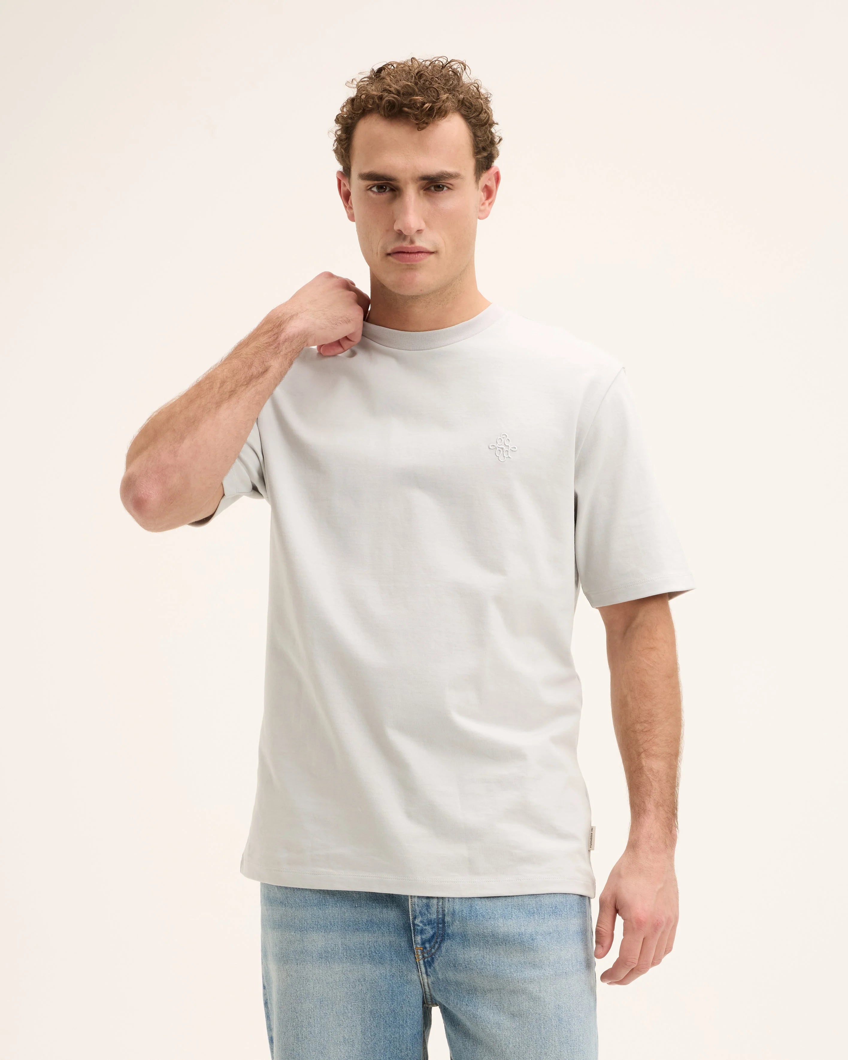 GOOD PEOPLE Tommy Signature Tee Light Grey