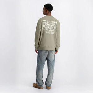 LAW OF THE SEA THEMIS CREWNECK SWEAT WITH BACKPRINT | ALUMINIUM