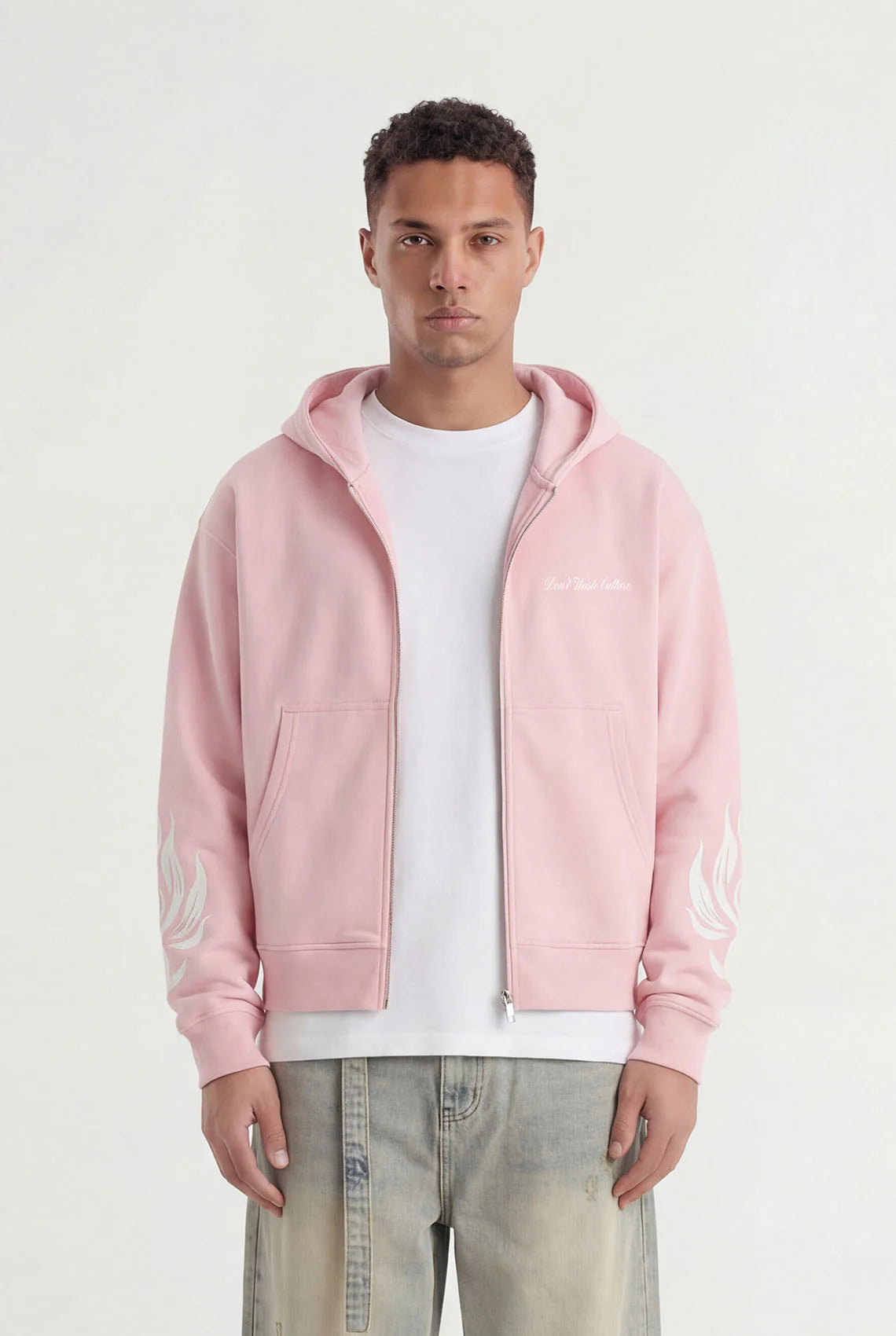 DON'T WASTE CULTURE WESANDRA ZIP-HOODIE | OLD PINK