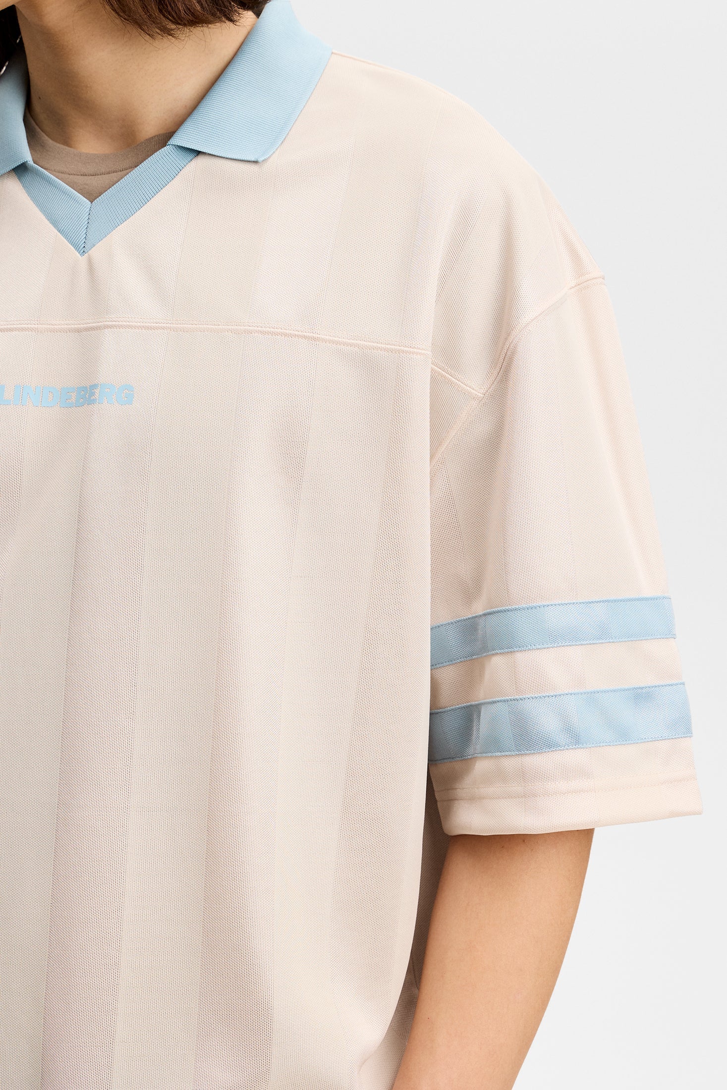 J.LINDEBERG Rusty Printed Polo Moonbeam