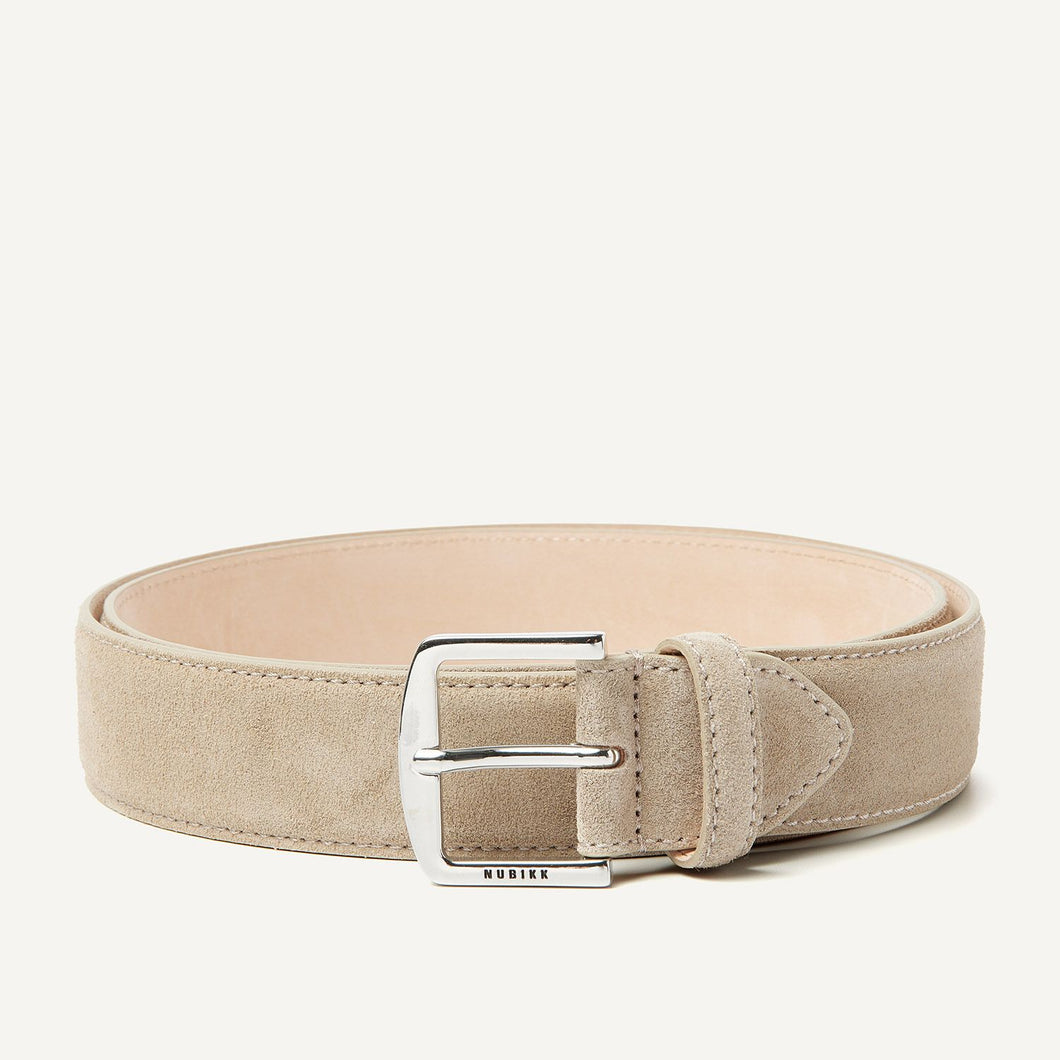 NUBIKK JAMES BELT | TAUPE SUEDE