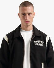 Afbeelding in Gallery-weergave laden, CROYEZ PARIS VARSITY JACKET | BLACK