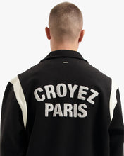 Afbeelding in Gallery-weergave laden, CROYEZ PARIS VARSITY JACKET | BLACK