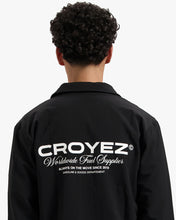 Afbeelding in Gallery-weergave laden, CROYEZ WORLDWIDE SUPPLIER COACH JACKET - BLACK