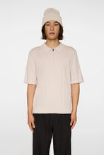 Afbeelding in Gallery-weergave laden, Remy Structure Zip Knit Polo  Moonbeam