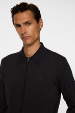 Afbeelding in Gallery-weergave laden, J.LINDEBERG KALEB MERINO ZIP CARDIGAN | DARK GREY MELANGE