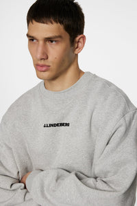 J.LINDEBERG CALLAN CREW NECK | LIGHT GREY MELANGE