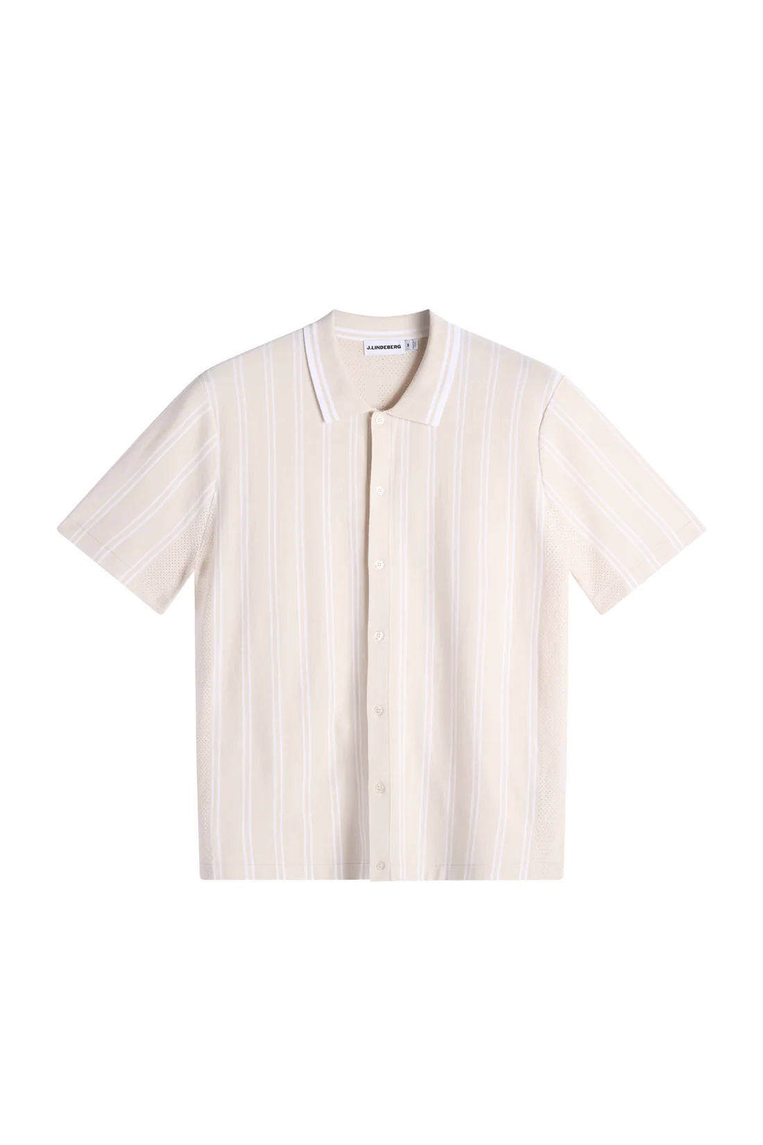 J.LINDEBERG RUE KNIT SS SHIRT Moonbeam