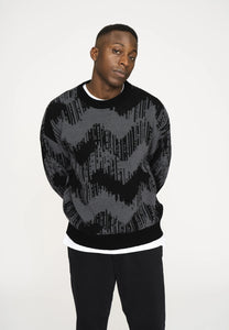 RESTERODS Pullover "Mick" | Wool | Black/Gray