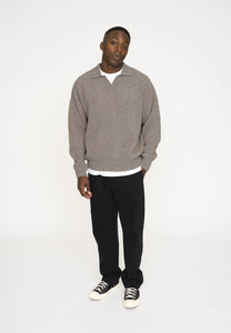 RESTERODS Knit Polo "Kane" | Wool | Sand