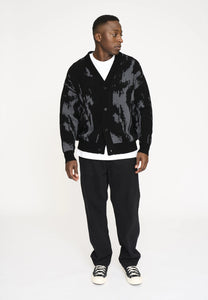 RESTERODS Cardigan "Jack" | Wool |Black/Grey