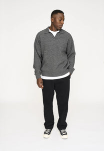 RESTERODS Knit Polo "Kane" | Wool | Gray