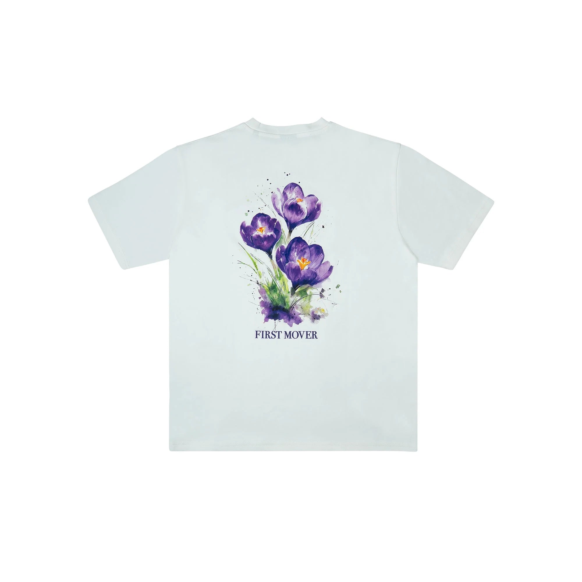 ONE PURPLE FLOWER TEE Off White