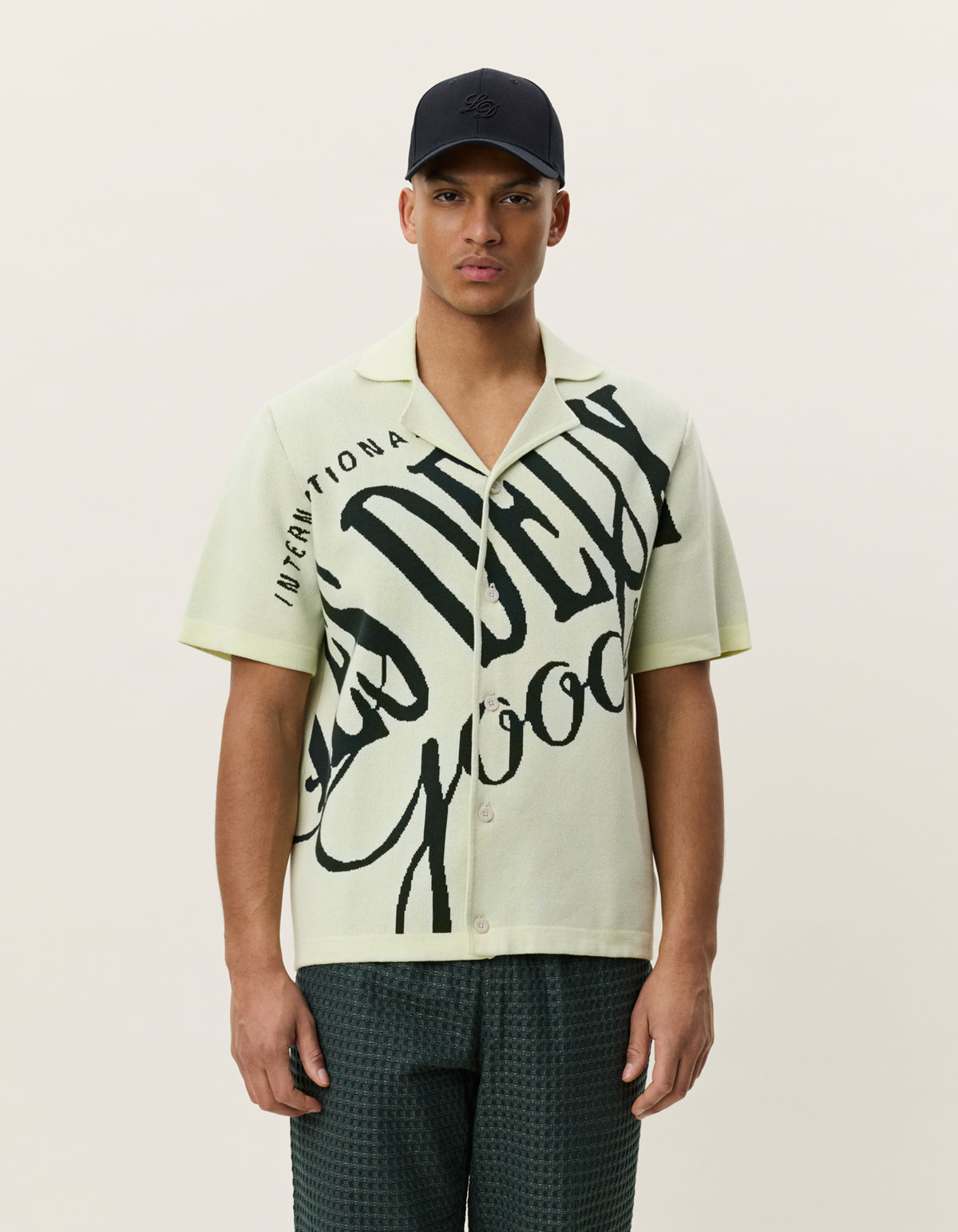 LES DEUX GOODS KNITTED SS SHIRT White Jade Green