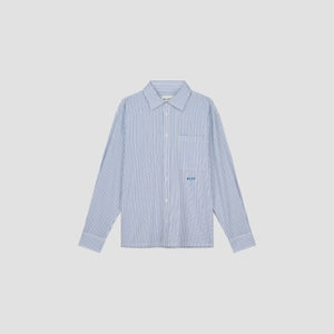 ØLÅF Oxford Stripe Shirt LS Blue Stripe