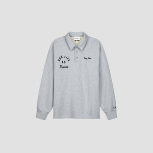 ØLÅF Varsity Polo Sweat Heather Grey