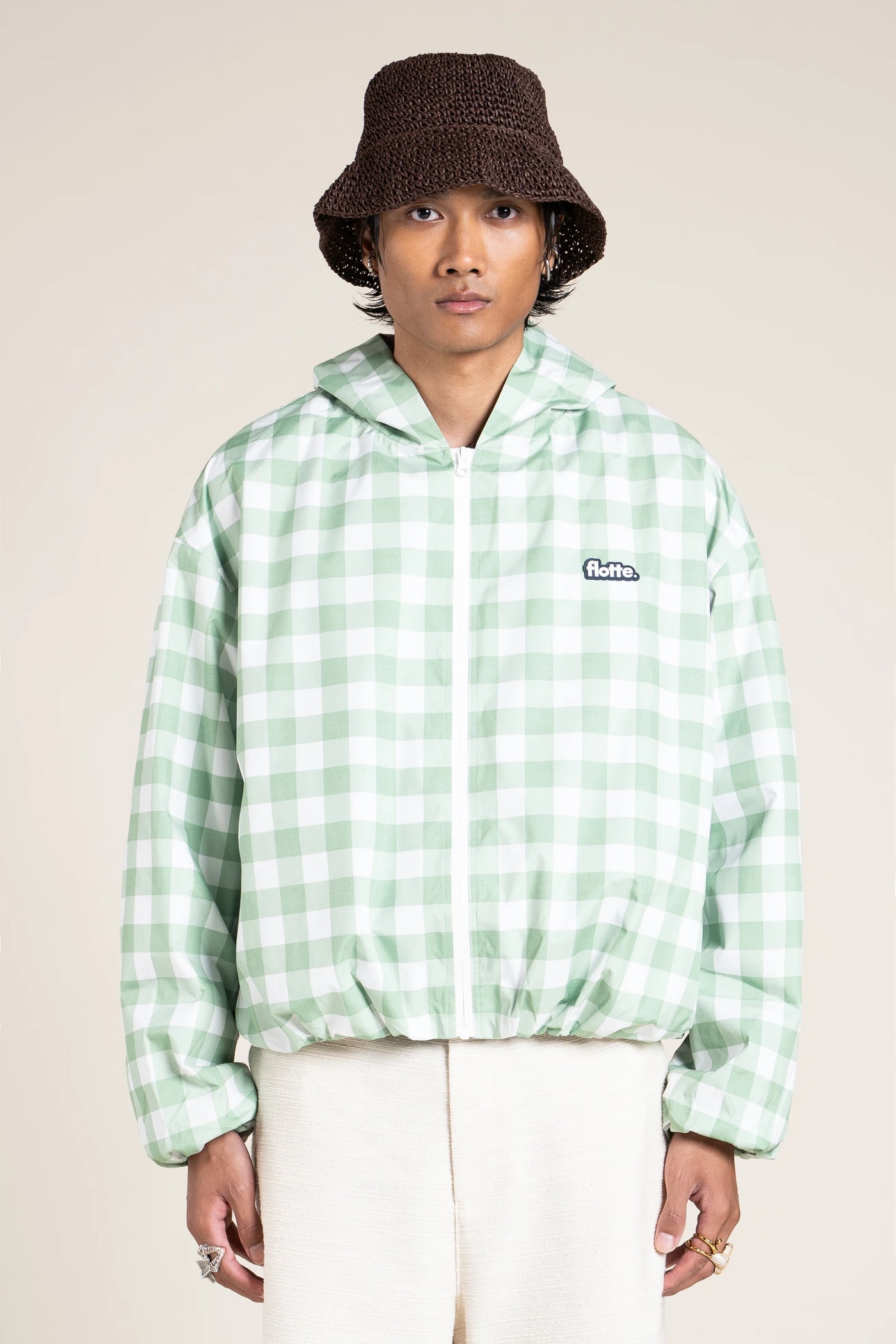 FLOTTE SAINT-MARTIN - WATERPROOF JACKET Vichy Vert